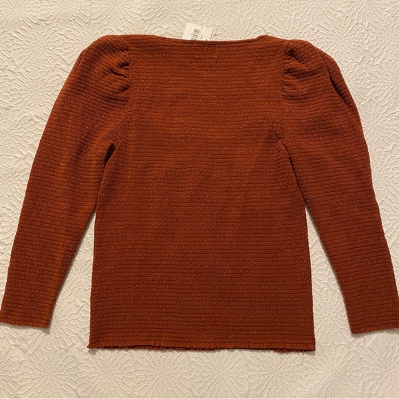 Nation LTD Alexandra Smocked Long Sleeve - Red Clay - Small, NWT - Picture 7 of 12